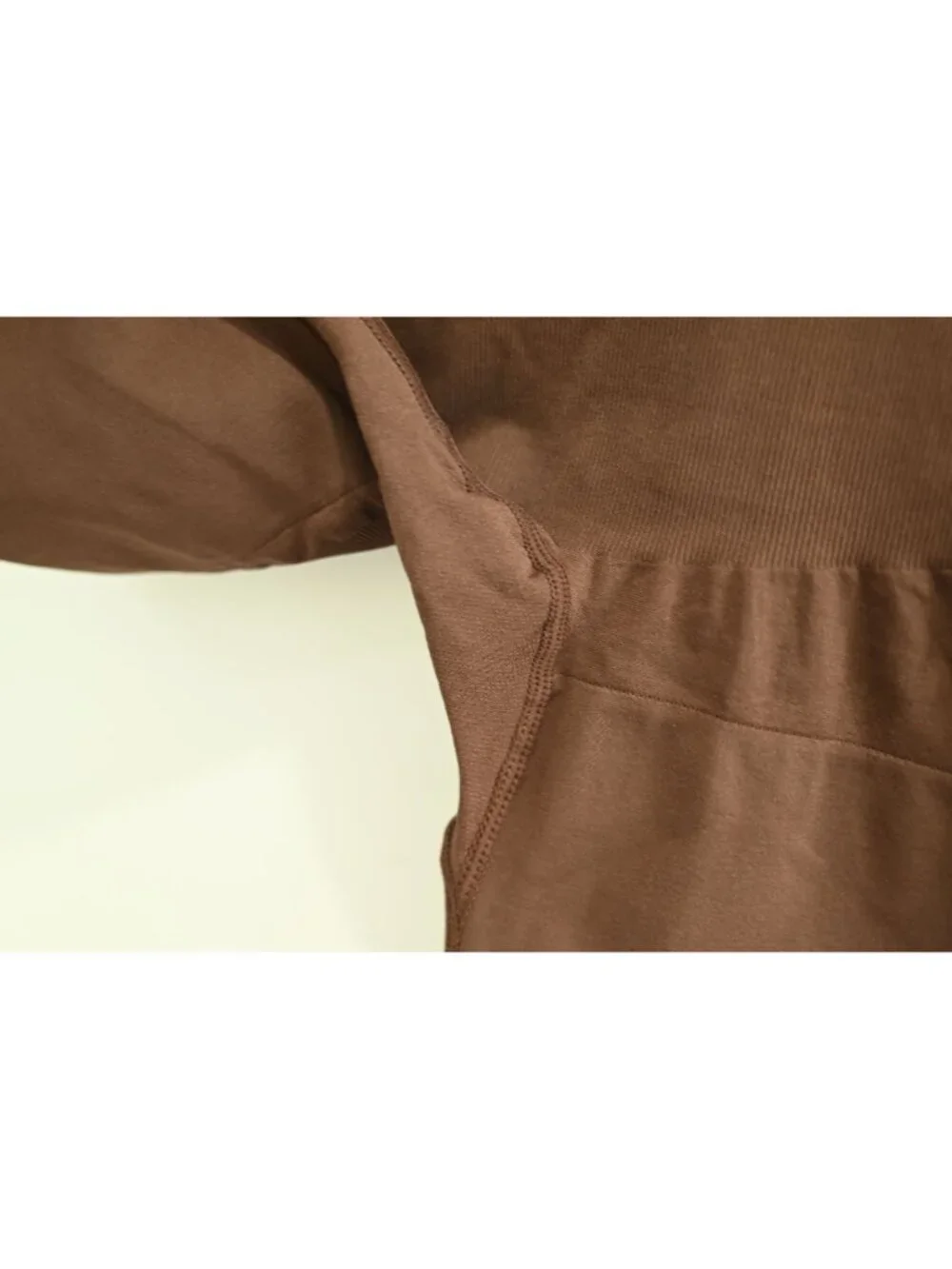 MeMoi High Waisted Shaping Shorts Sz L Brown Seamless Tummy Control Slip Short